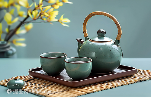 清新雅致茶具 品茗时光中的艺术与禅意