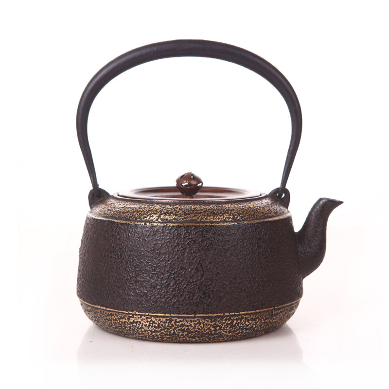 日本三玄堂铁器描金伊藤铁壶养生老铁壶功夫茶具茶道煮茶壶铁瓶茶器