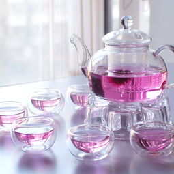 耐高温玻璃茶具8件组 工厂批发定制的精致花草茶具套装首选
